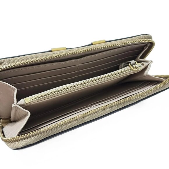 Auth Chloe Mercy Long Zip Wallet Beige Leather Long Wallet - Picture 3 of 5